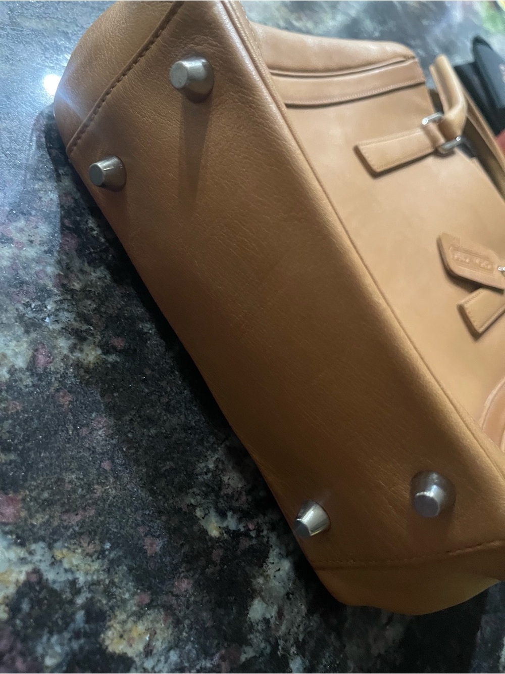 Vintage Coach Tan Leather Tote with Double Handles - Picture 6 of 10